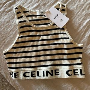 NWT- Celine cream tank top in size medium.